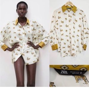 Printed Zara Satin Shirt
